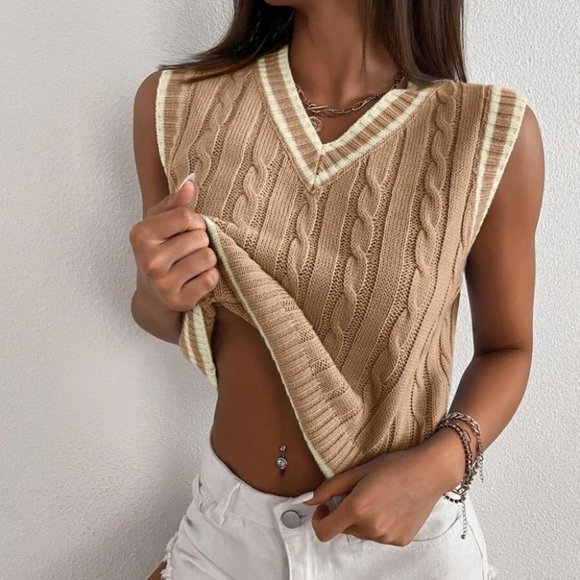 Knit Sweater Vest Preppy STYLE - Picture 6 of 6